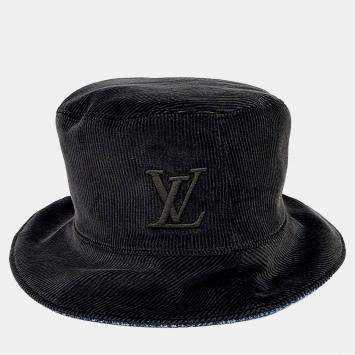 Pre Owned Louis Vuitton Cotton Reversible Bucket Hat Size M