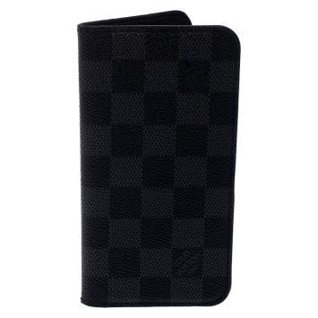 Pre Owned Louis Vuitton Damier Graphite iPhone 10 Folio Case