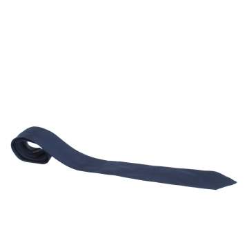 Pre Owned Louis Vuitton Uniformes Navy Blue Classic Silk Tie