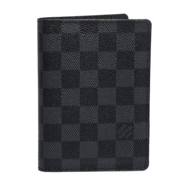 Pre Owned Louis Vuitton Damier Graphite Canvas Passport Holder