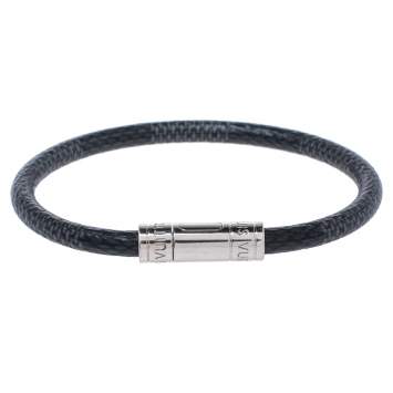 Pre Owned Louis Vuitton Graphite Damier Canvas Keep It Bracelet
