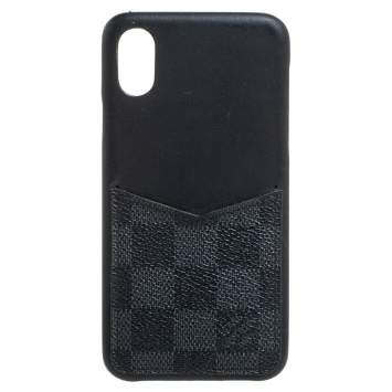 Pre Owned Louis Vuitton Damier Graphite Canvas iPhone X/XS Bumper Case