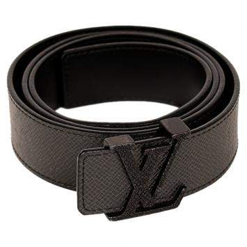 Pre Owned Louis Vuitton Taiga Leather Initiales Belt Size 100 Cm