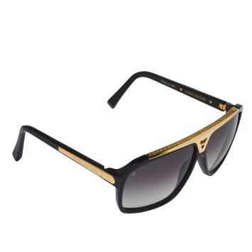 Pre Owned Louis Vuitton Black /Purple Gradient Z0350W Evidence Millionaire Square Sunglasses
