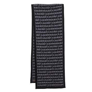 Pre Owned Louis Vuitton Anthracite Logo Monogram Split Scarf