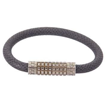 Pre Owned Louis Vuitton Glacier Taiga Leather Digit Bracelet