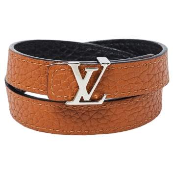 Pre Owned Louis Vuitton Bicolor LV Initials Taurillon Reversible Bracelet