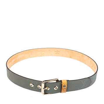 Pre Owned Louis Vuitton Monogram Canvas Titanium Voyager Belt 95CM