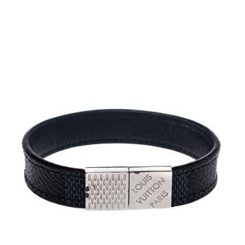 Pre Owned Louis Vuitton Black Damier Ebene Pull It Bracelet