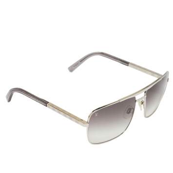 Pre Owned Louis Vuitton Silver Tone/ Grey Gradient Z0260U Attitude Square Sunglasses
