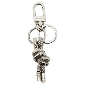 Pre Owned Louis Vuitton Silver Tone Knot Bag Charm/Key Holder