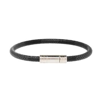 Pre Owned Louis Vuitton Graphite Damier Canvas Keep It Bracelet
