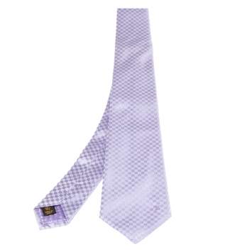 Pre Owned Louis Vuitton Purple Petit Damier Silk Tie
