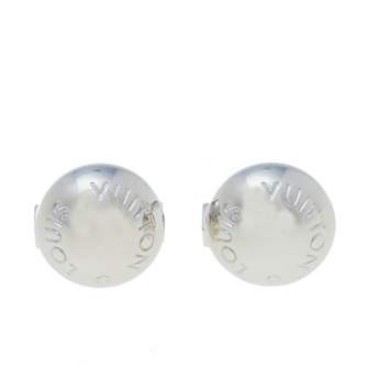 Pre Owned Louis Vuitton Sterling Silver Round Cufflinks
