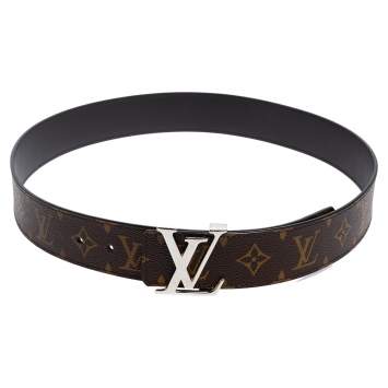 Pre Owned Louis Vuitton Monogram Canvas LV Initiales Belt 90 CM