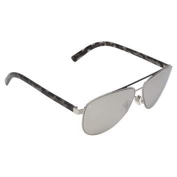 Pre Owned Louis Vuitton Silver / Black Z0844U Starship Aviator Sunglasses