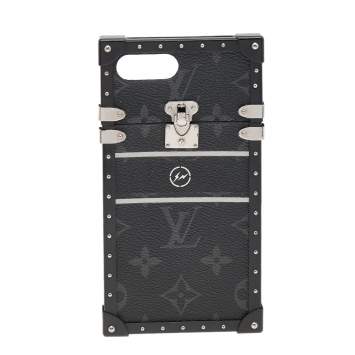 Pre Owned Louis Vuitton x Fragment Monogram Eclipse Canvas Eye Trunk iPhone 7 Plus Case