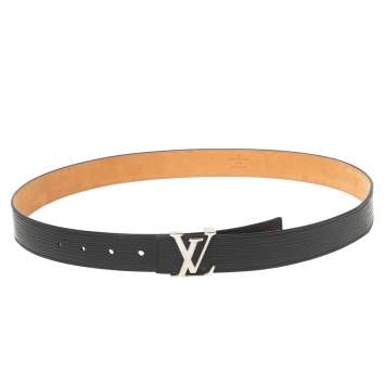 مملوكة مسبقًا Louis Vuitton Black Epi Leather LV Initiales Belt  95CM