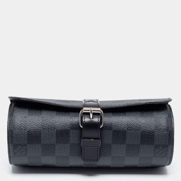 Pre Owned Louis Vuitton Damier Graphite Canvas Watch Case