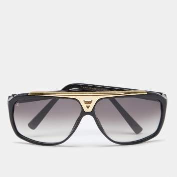 Pre Owned Louis Vuitton Black Gold/ Black Gradient Evidence Z0350E Wayfarer Sunglasses
