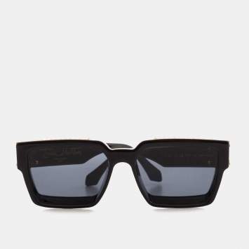 Pre Owned Louis Vuitton Black Z1165W 1.1 Millionaires Square Sunglasses