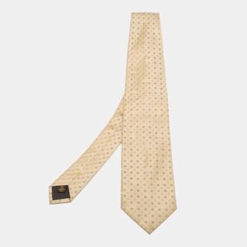 مملوكة مسبقًا Louis Vuitton Beige Monogram Silk Tie 
