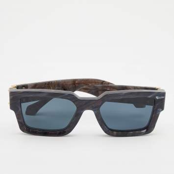 Pre Owned Louis Vuitton Anthracite Grey Marble/Black Z1596W LV Match Sunglasses