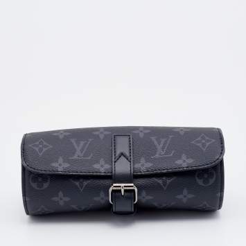 Pre Owned Louis Vuitton Monogram Eclipse Canvas 3 Watch case
