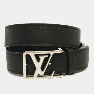Pre Owned Louis Vuitton Black Leather City Wrap Bracelet 