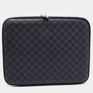 Pre Owned Louis Vuitton Damier Graphite Canvas 15" Laptop Sleeve