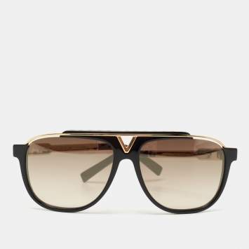 Pre Owned Louis Vuitton Black/Gold Z0936W Mascot Sunglasses
