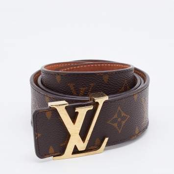 Pre Owned Louis Vuitton Monogram Canvas LV Initiales Belt 100CM