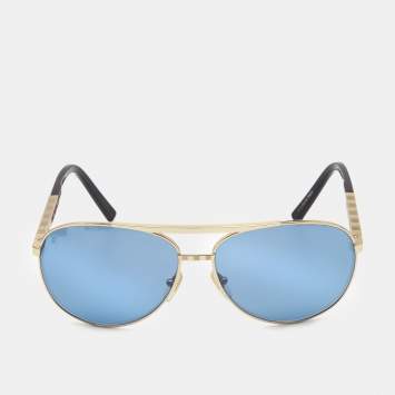 Pre Owned Louis Vuitton Blue LV Attitude Aviator Sunglasses