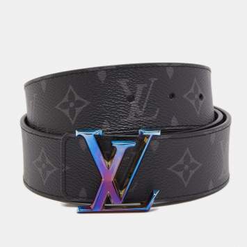 Pre Owned Louis Vuitton Monogram Eclipse LV Prism Reversible Belt 85CM