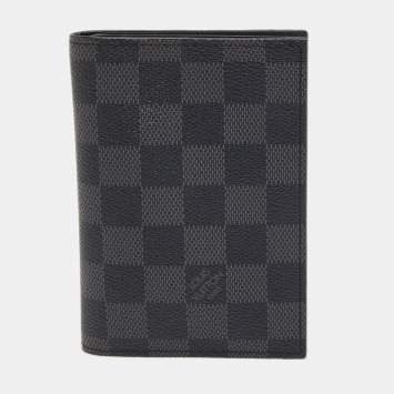 Pre Owned Louis Vuitton Damier Graphite Canvas Passport Cover