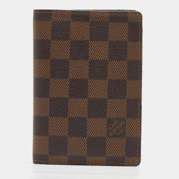 Pre Owned Louis Vuitton Damier Ebene Canvas Passport Holder