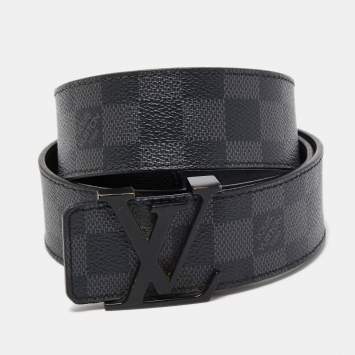 Pre Owned Louis Vuitton Damier Cobalt Canvas LV Initiales Belt 95CM