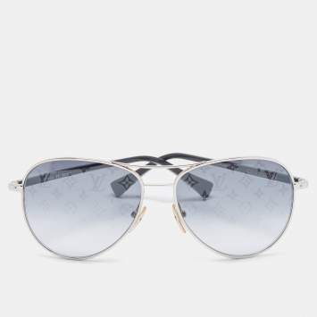 Pre Owned Louis Vuitton Black/Silver Gradient Z0165U Monogram Aviator Sunglasses
