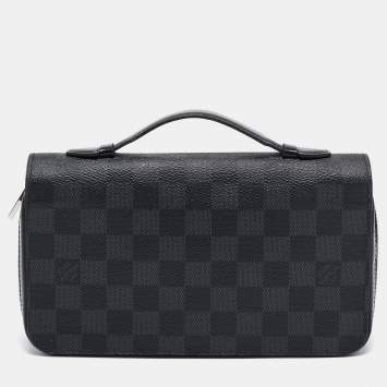 Pre Owned Louis Vuitton Damier Graphite Canvas Zippy XL Wallet