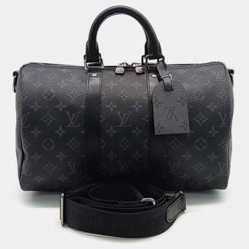 Pre Owned Louis Vuitton Eclipse Bandouliere Keepall 35 Bag