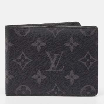 Pre Owned Louis Vuitton Monogram Eclipse Slender Wallet