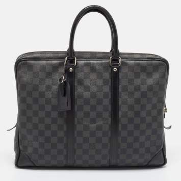 Pre Owned Louis Vuitton Damier Graphite Canvas Porte Documents Voyage GM Bag