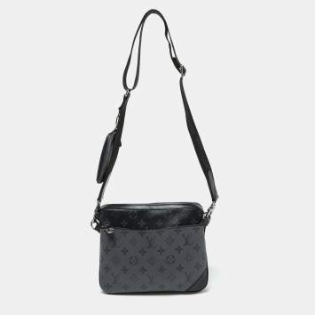 Pre Owned Louis Vuitton Monogram Eclipse Reverse Canvas Trio Messenger Bag