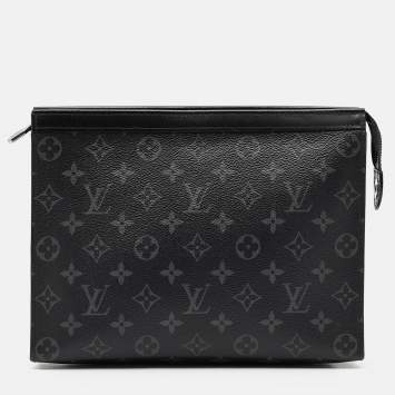 Pre Owned Louis Vuitton Monogram Eclipse Canvas Pochette Voyage MM Bag
