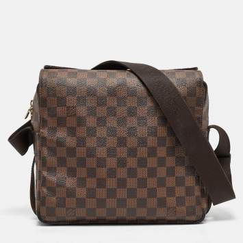 Pre Owned Louis Vuitton Damier Azur Canvas Naviglio Crossbody Bag