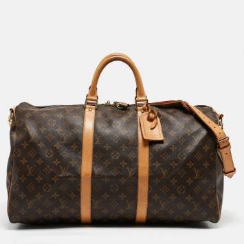 Pre Owned Louis Vuitton Monogram Canvas Keepall Bandouliere 50 Bag