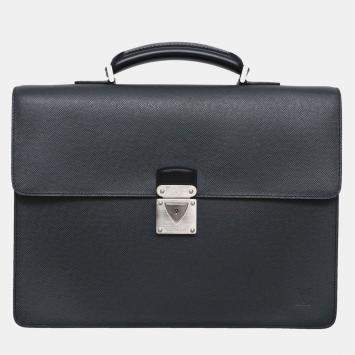Pre Owned Louis Vuitton Black Taiga Leather Laguito Briefcase
