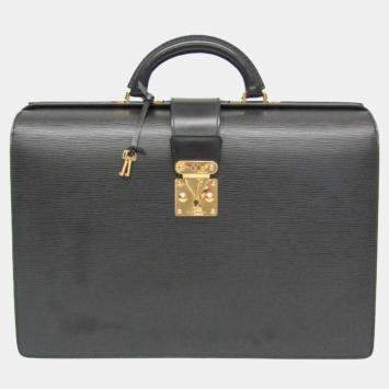 Louis Vuitton Black/Noir Epi Leather Serviette Fermoir Briefcase