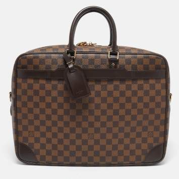 Pre Owned Louis Vuitton Damier Ebene Canvas Porte Documents Voyage Briefcase GM Bag