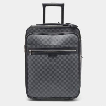 Pre Owned Louis Vuitton Damier Graphite Canvas Business Pegase Legere 55 Luggage